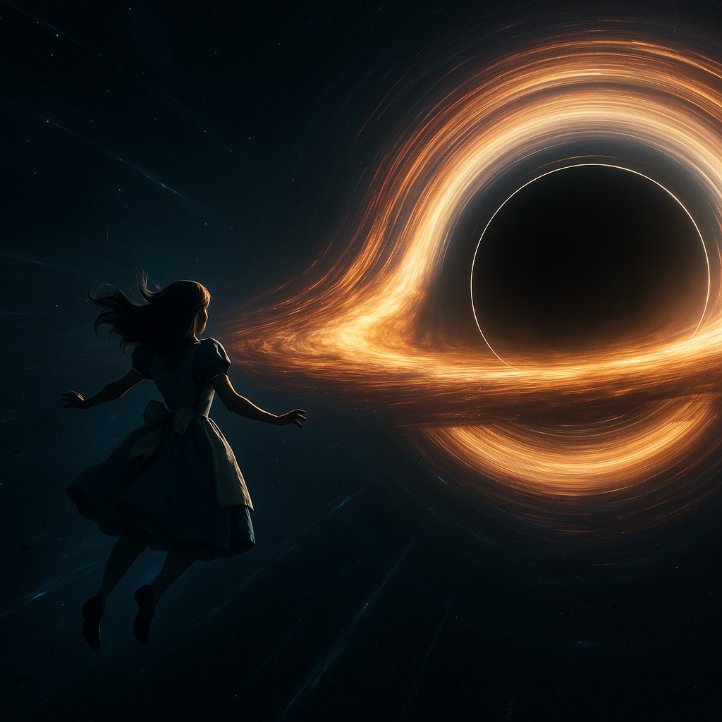 Alice toward a black hole